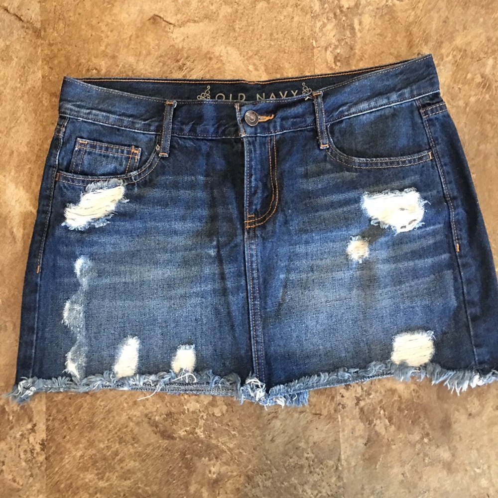 Old Navy Distressed Jean Skirt 2